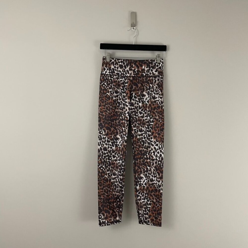 Veronica Beard Vilena Leopard Print High Rise Leggings Size Small